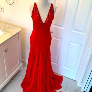MaxAzria Red Beaded Dress